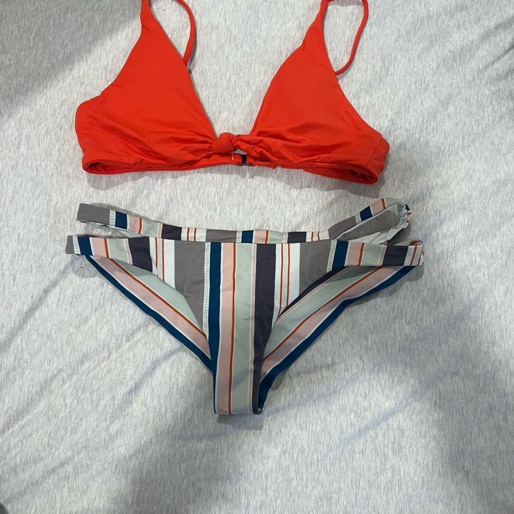 O'Neill Red and Striped Bikini
